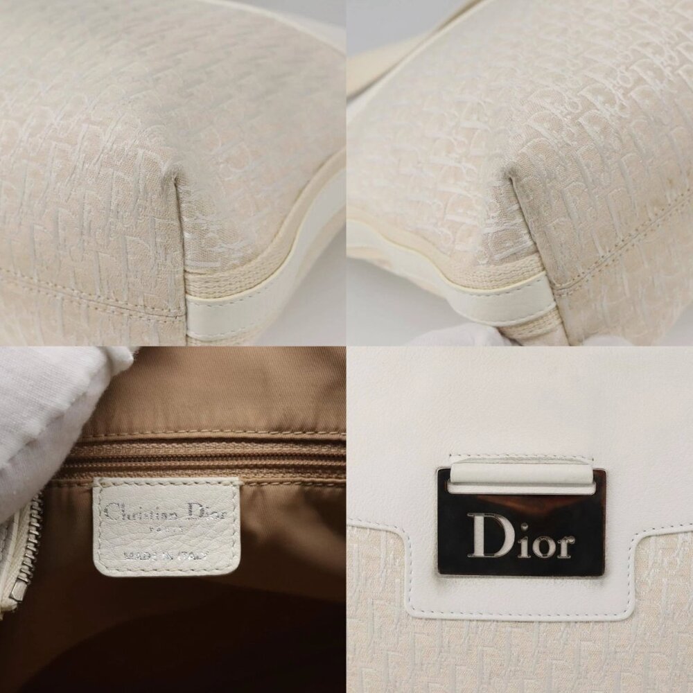 Christian Dior Trotter Canvas Shoulder Bag White Auth 103087V - Picture 16 of 16
